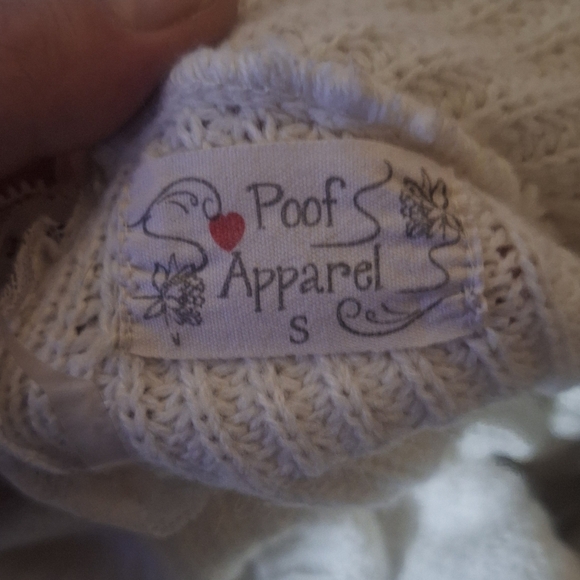 Poof Apparel - White, Lace-Back Knit Sweater - Picture 4 of 4